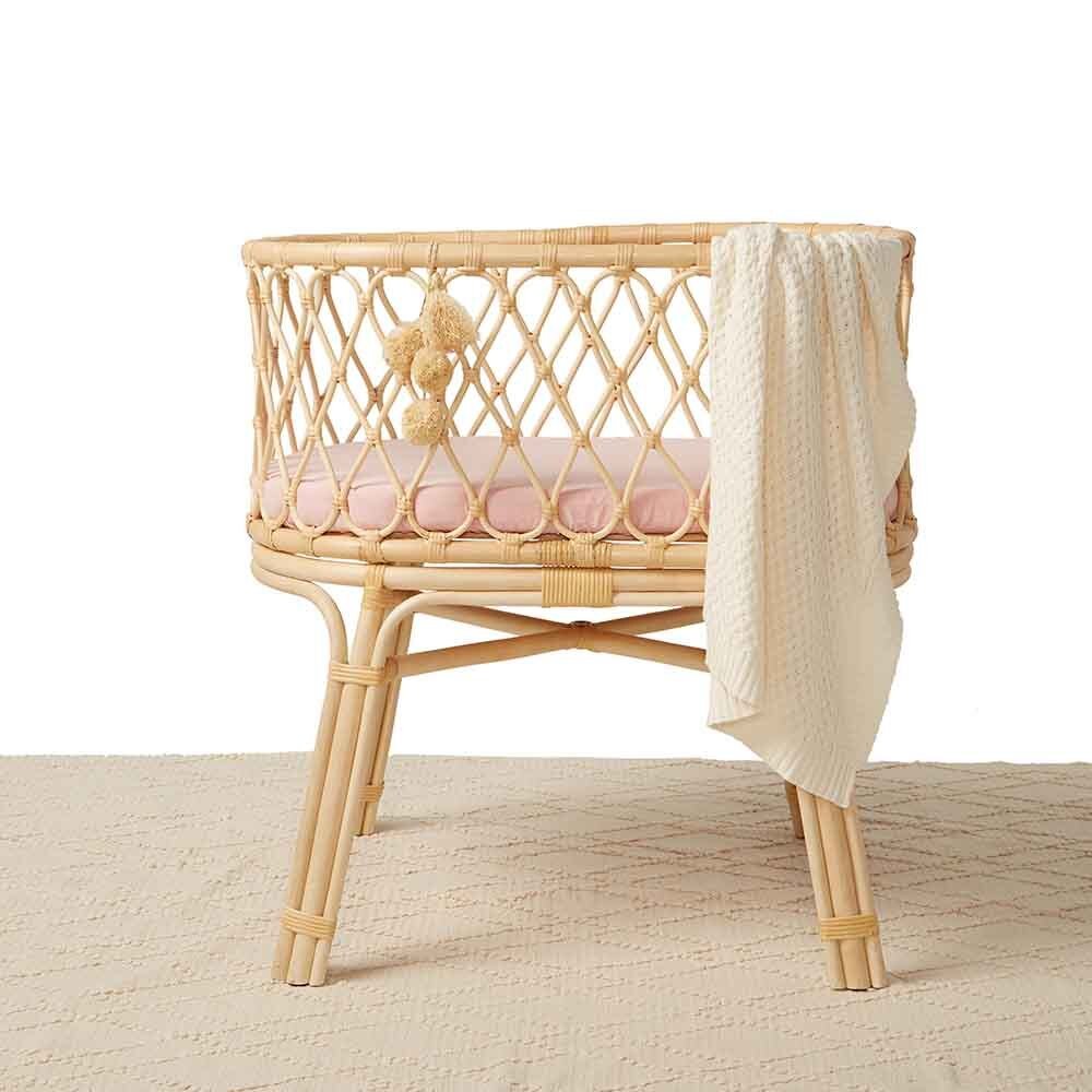 Lullaby Pink Organic Bassinet Sheet / Change Pad Cover - Image 4