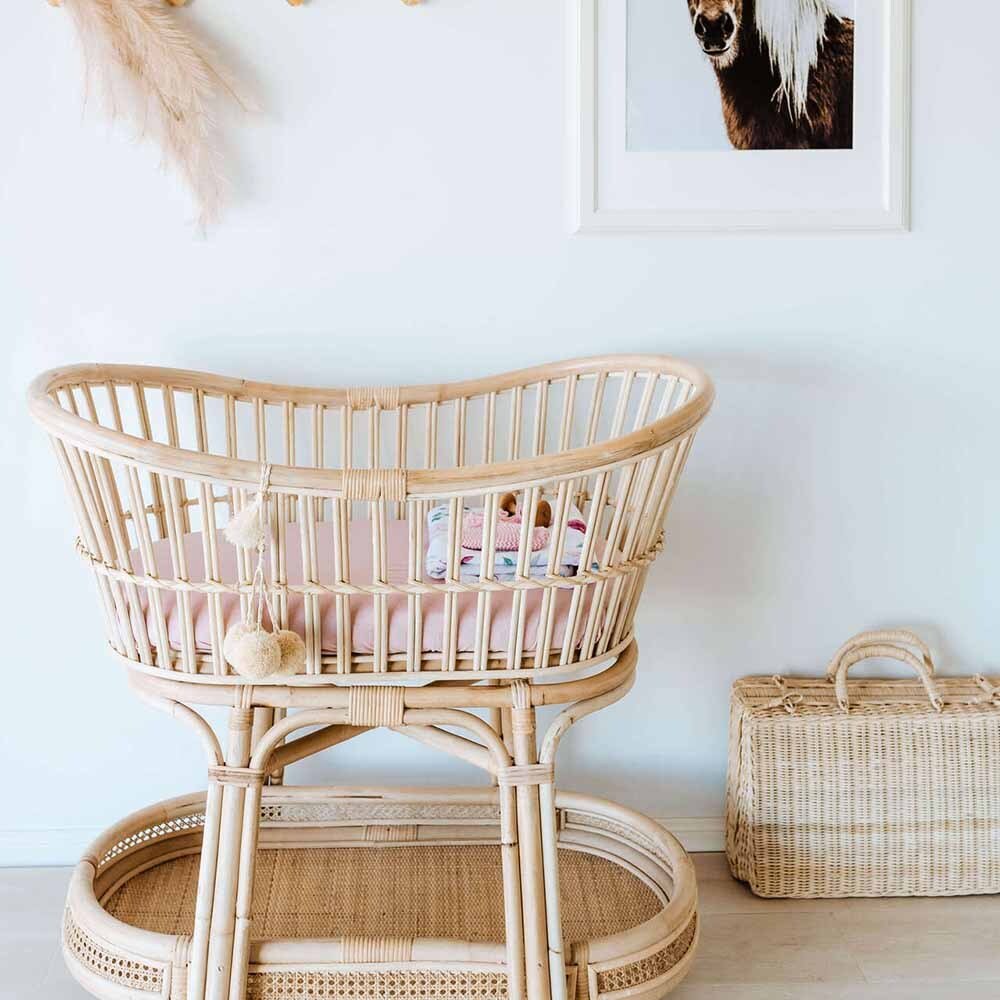 Lullaby Pink Organic Bassinet Sheet / Change Pad Cover - Image 7
