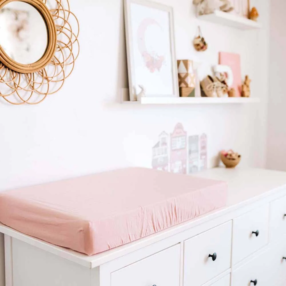 Lullaby Pink Organic Bassinet Sheet / Change Pad Cover - Image 8