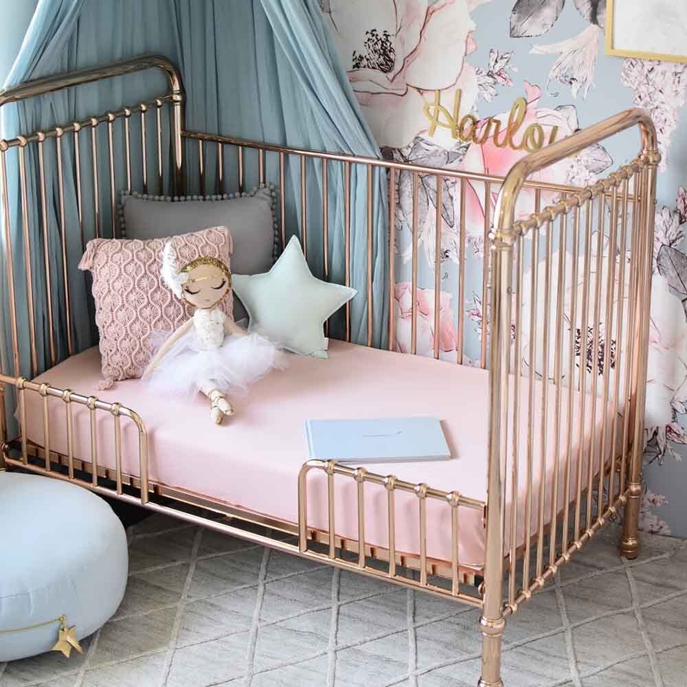 Lullaby Pink Organic Fitted Cot Sheet - Image 7