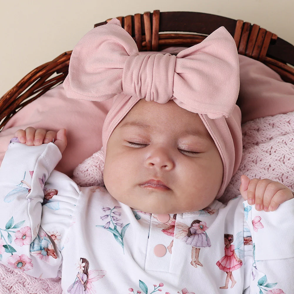 Lullaby Pink Organic Oversized Bow - Image 3