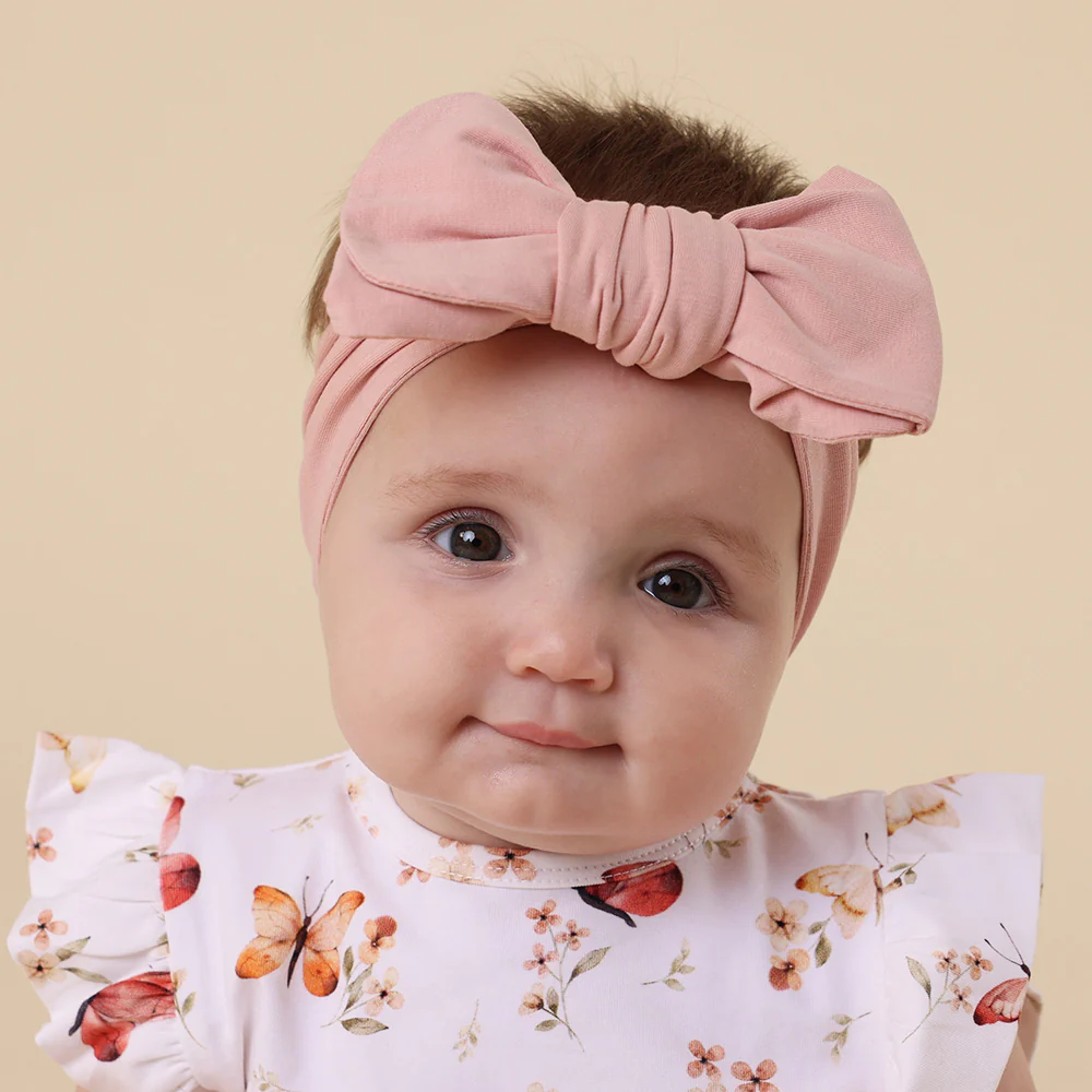 Lullaby Pink Organic Oversized Bow - Image 5