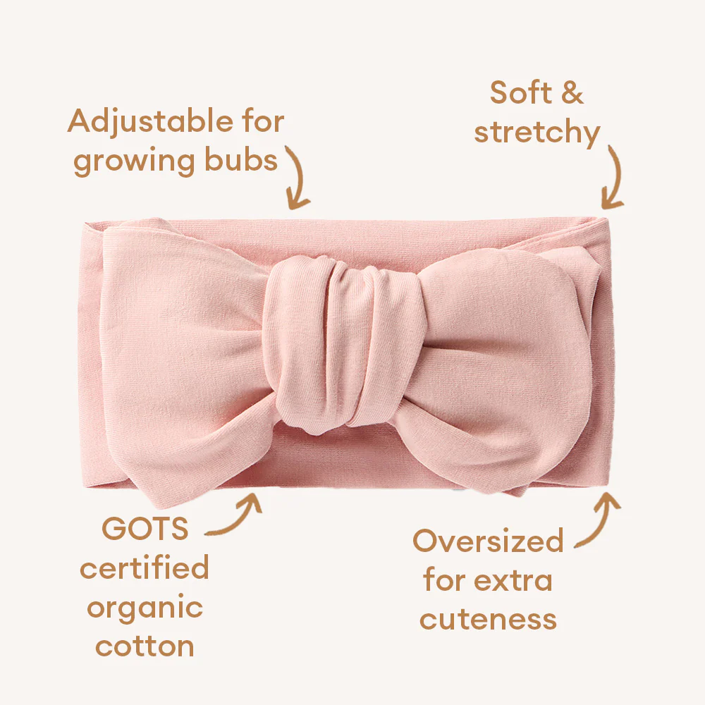 Lullaby Pink Organic Oversized Bow - Image 6