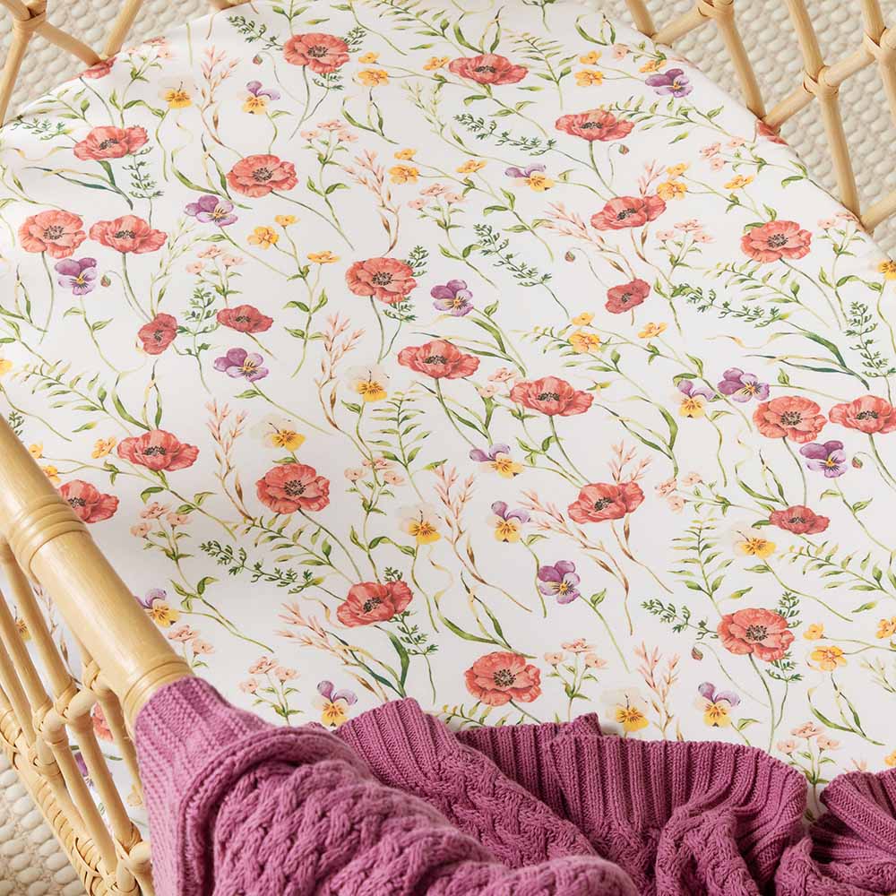 Meadow Organic Bassinet Sheet / Change Pad Cover - Image 2