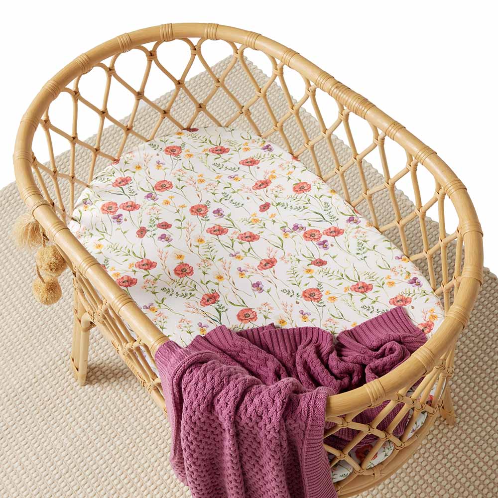 Meadow Organic Bassinet Sheet / Change Pad Cover - Image 3