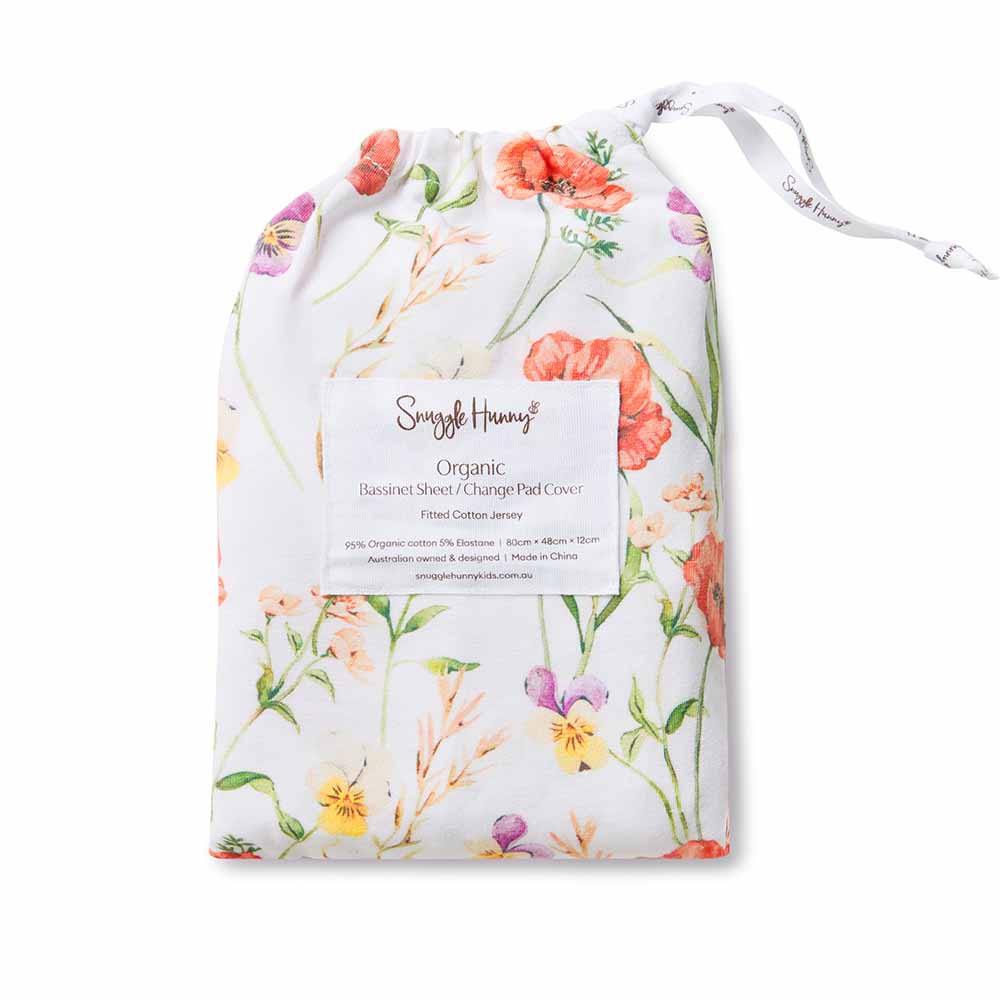 Meadow Organic Bassinet Sheet / Change Pad Cover - Image 5