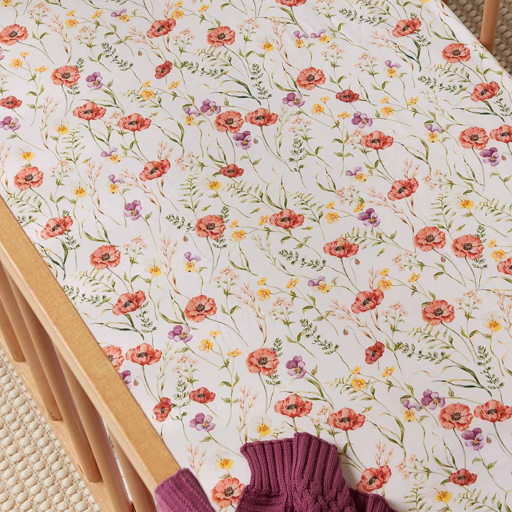 Meadow Organic Fitted Cot Sheet - Image 2