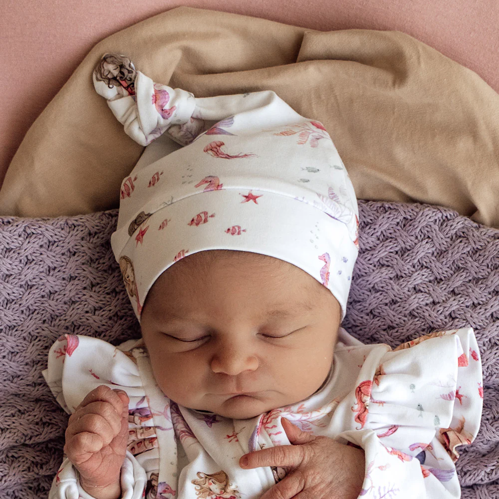 Mermaid Organic Knotted Beanie - Image 3
