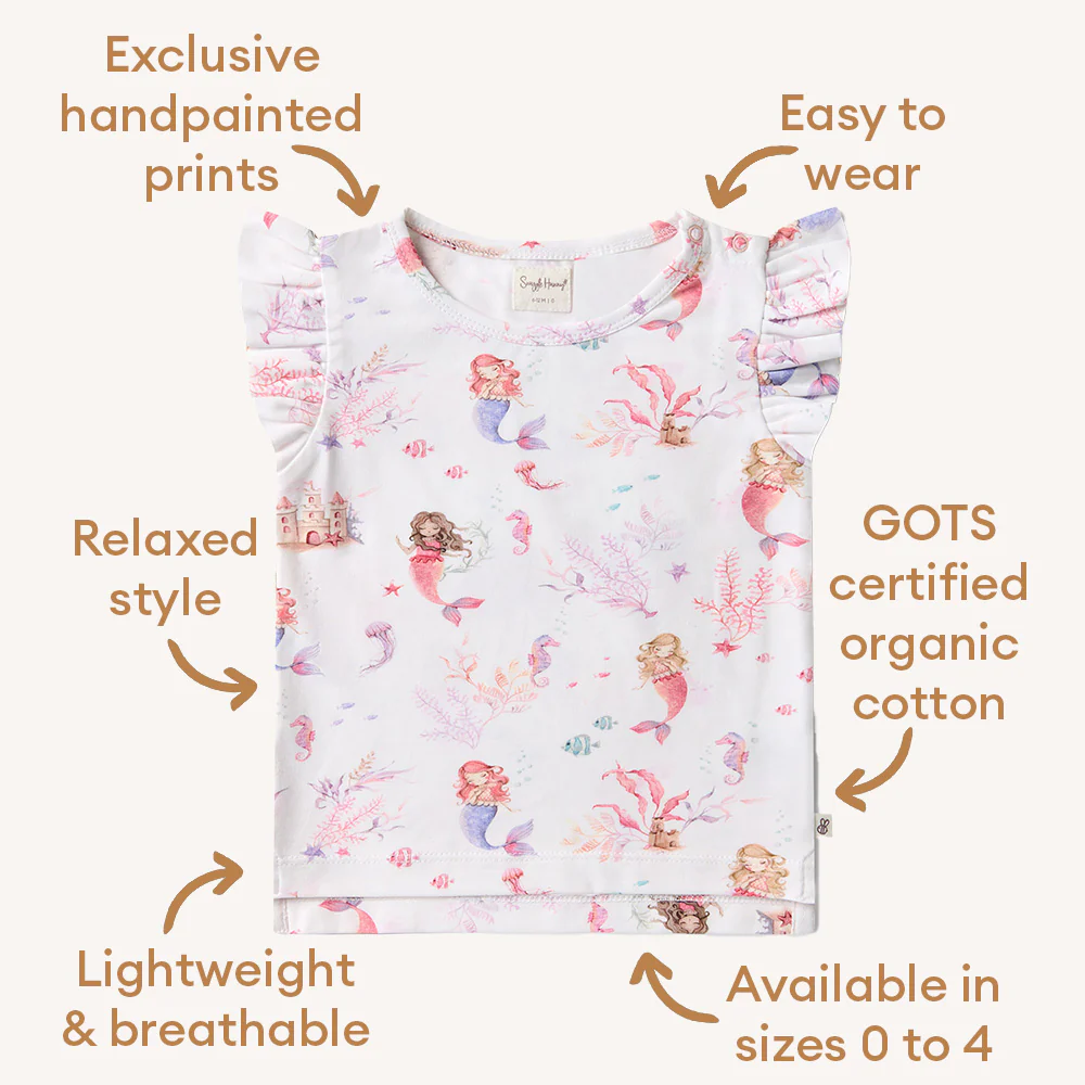 Mermaid Organic T-Shirt with Frill - Image 4