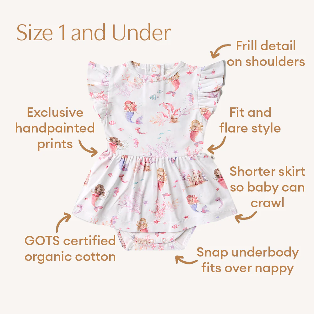 Mermaid Short Sleeve Organic Dress - Image 4