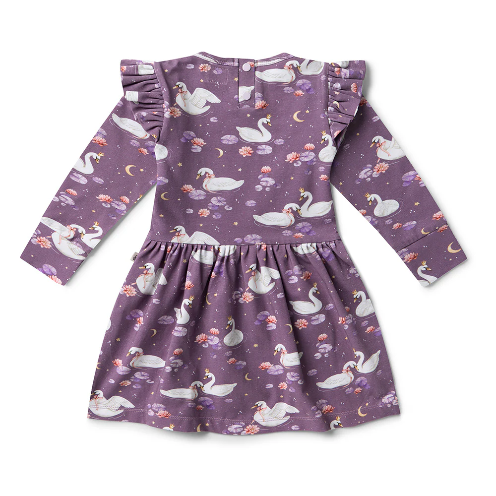 Midnight Swan Long Sleeve Organic Dress - Image 14
