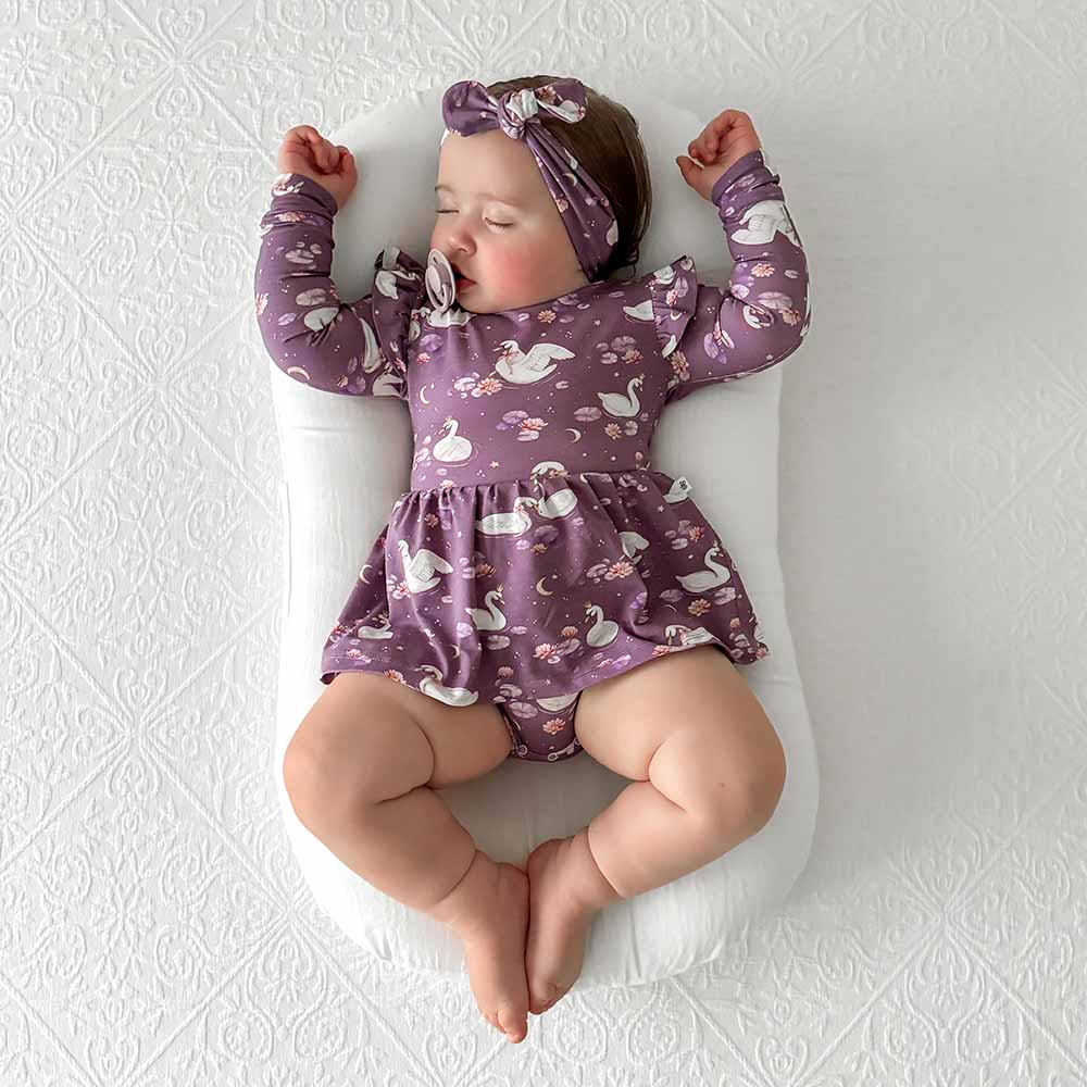 Midnight Swan Long Sleeve Organic Dress - Image 9