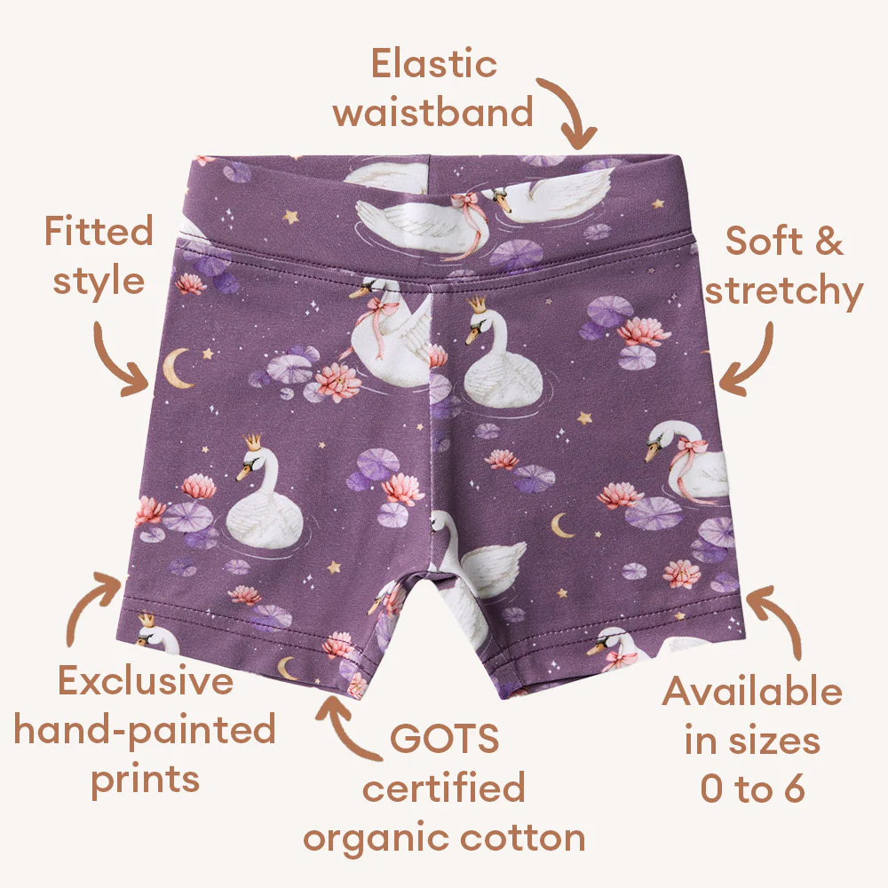Midnight Swan Organic Bike Shorts - Image 5