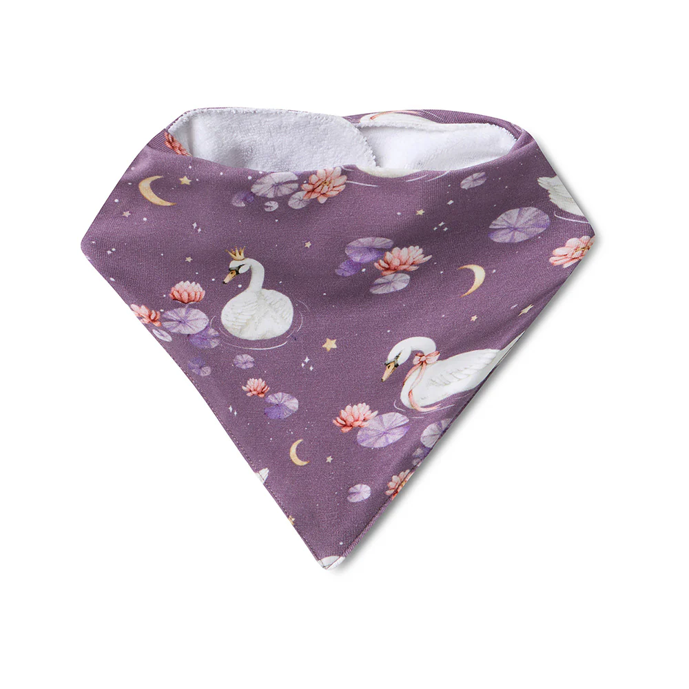 Midnight Swan Organic Dribble Bib - Image 2