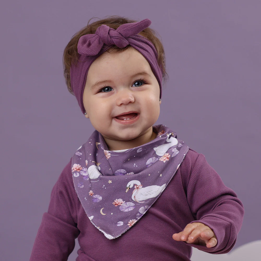 Midnight Swan Organic Dribble Bib - Image 3
