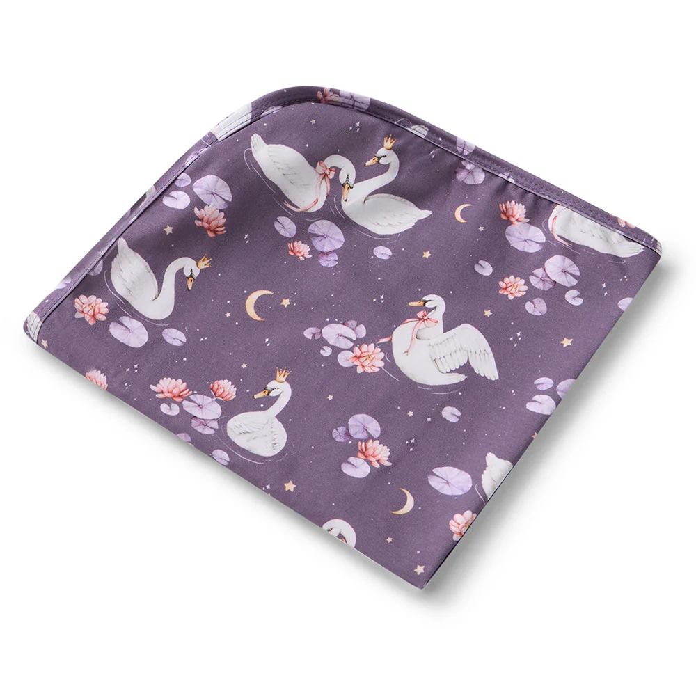Midnight Swan Organic Jersey Wrap & Topknot Set - Image 6