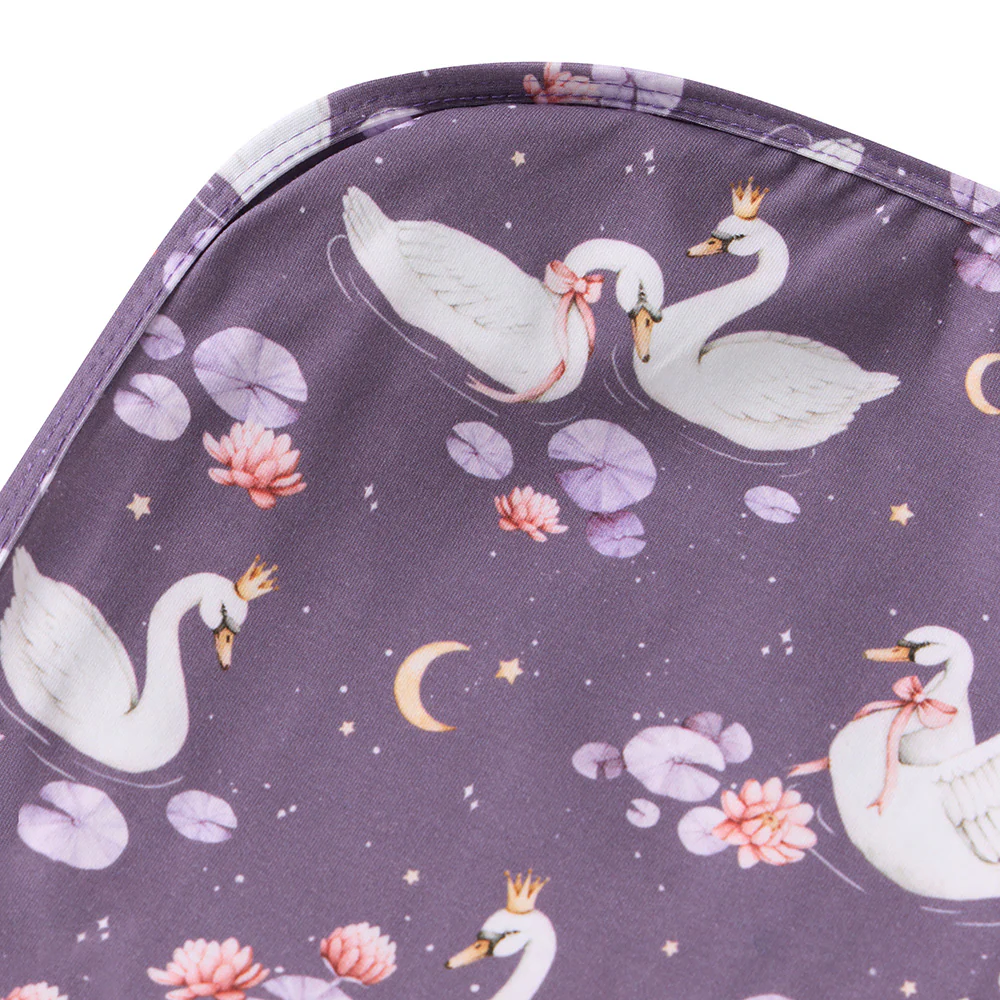 Midnight Swan Organic Jersey Wrap & Topknot Set - Image 8