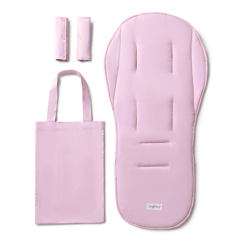 Bundle - Midnight Swan Pram Liner & Strap Cover Set - Image 6