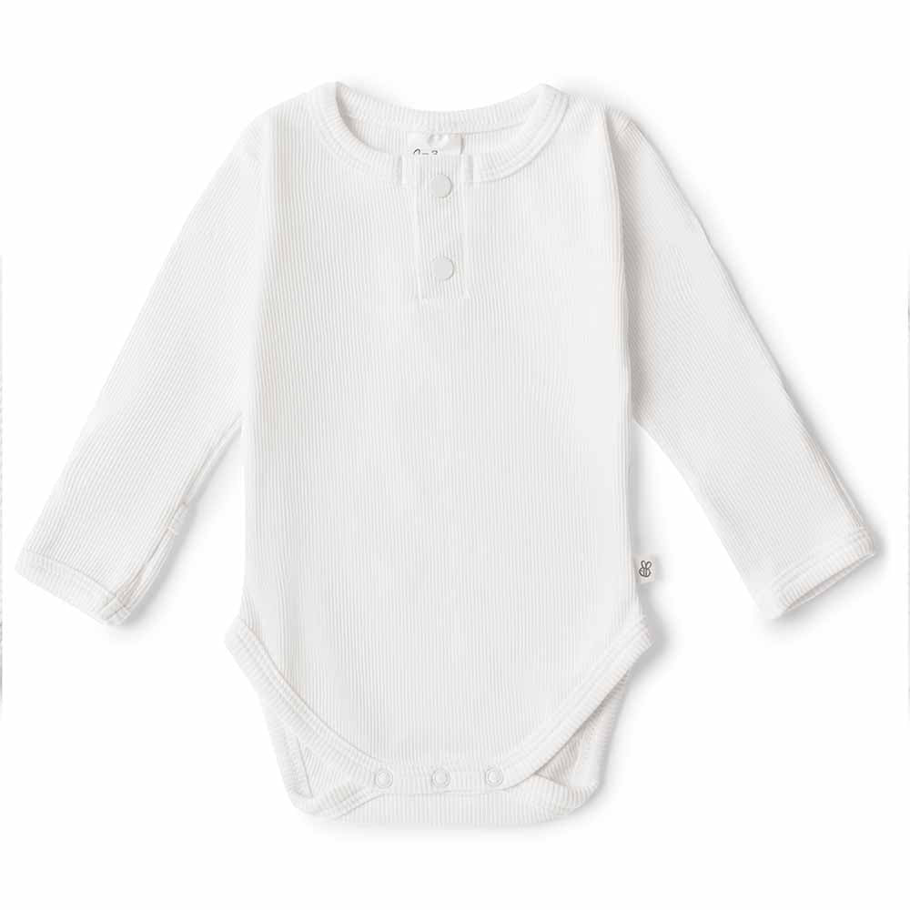 Milk Long Sleeve Organic Bodysuit - Image 2