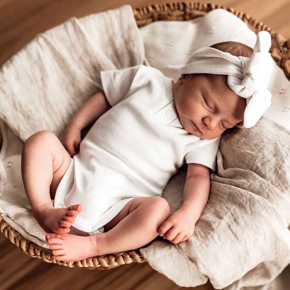 Milk Short Sleeve Organic Bodysuit - Image 6