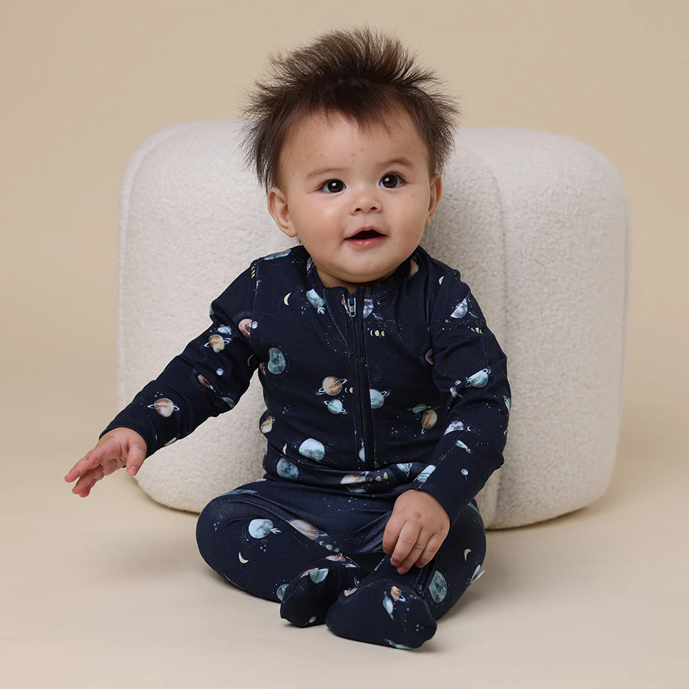 Milky Way Organic Snuggle Sleepsuit Zip Footie - Image 11