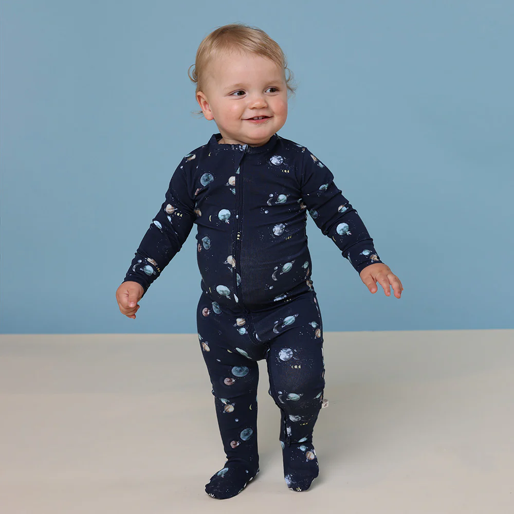 Milky Way Organic Snuggle Sleepsuit Zip Footie - Image 3
