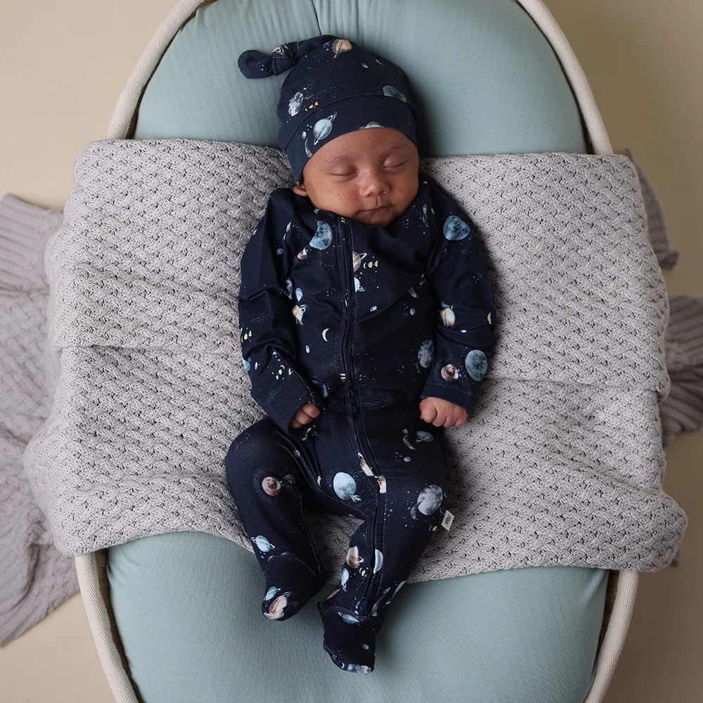 Milky Way Organic Snuggle Sleepsuit Zip Footie - Image 6