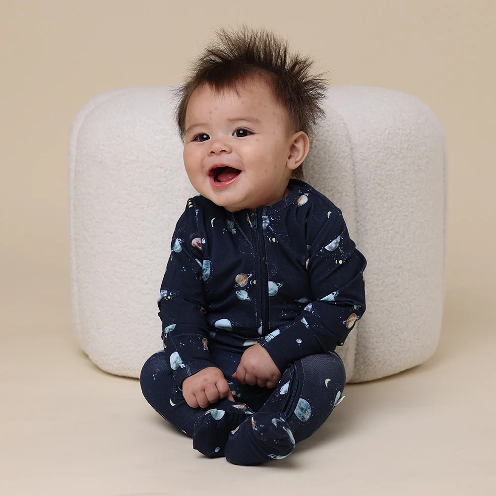 Milky Way Organic Snuggle Sleepsuit Zip Footie - Image 7