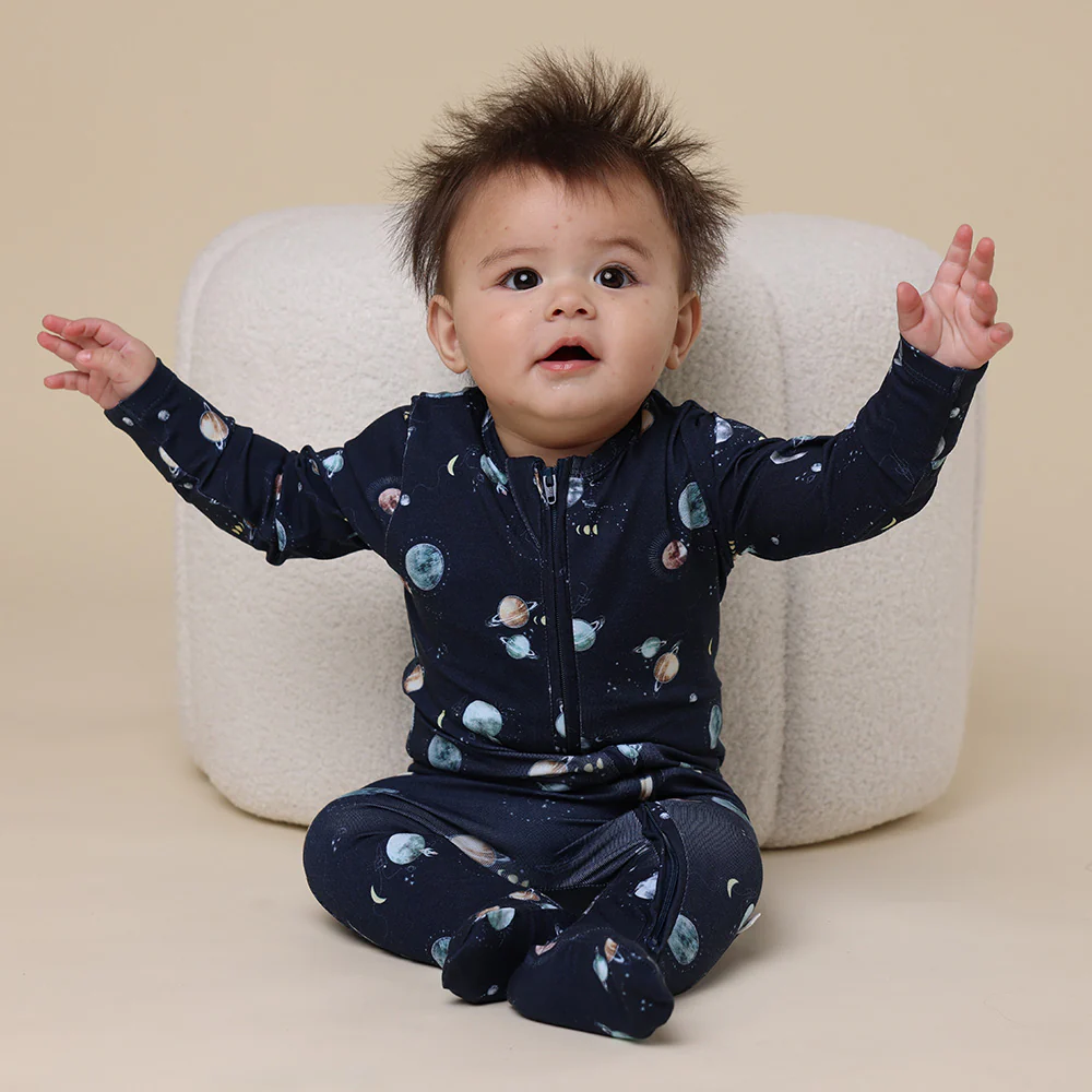 Milky Way Organic Snuggle Sleepsuit Zip Footie - Image 8