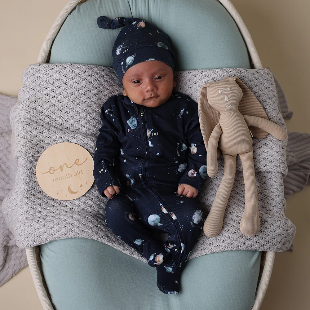 Milky Way Organic Snuggle Sleepsuit Zip Footie - Image 9