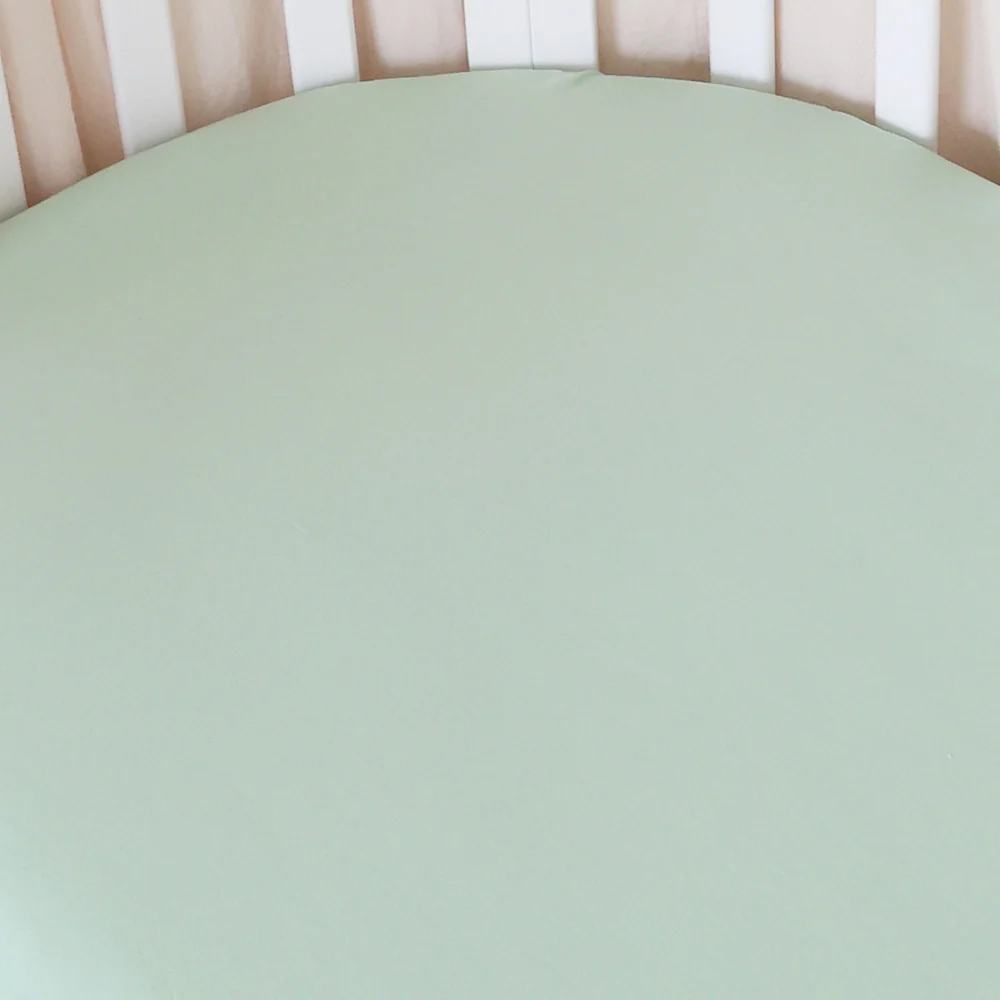 Mint Organic Fitted Cot Sheet - Image 3