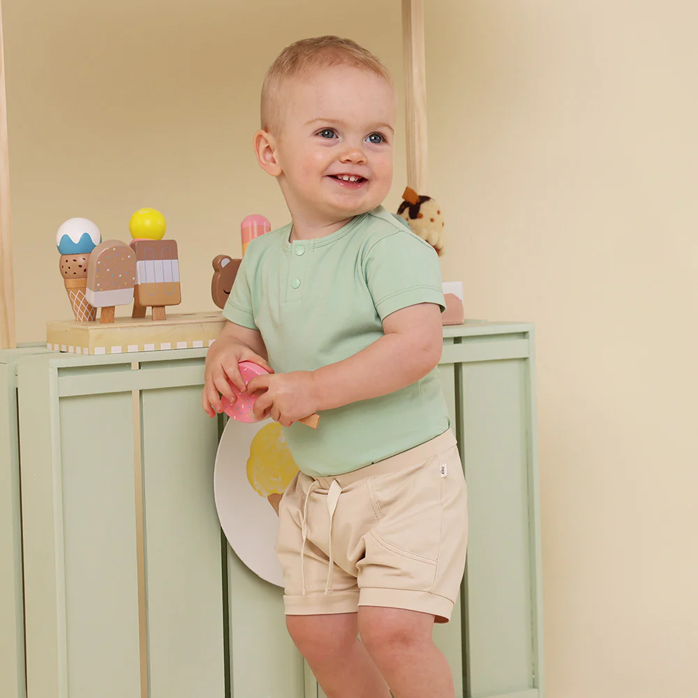 Mint Short Sleeve Organic Bodysuit - Image 5