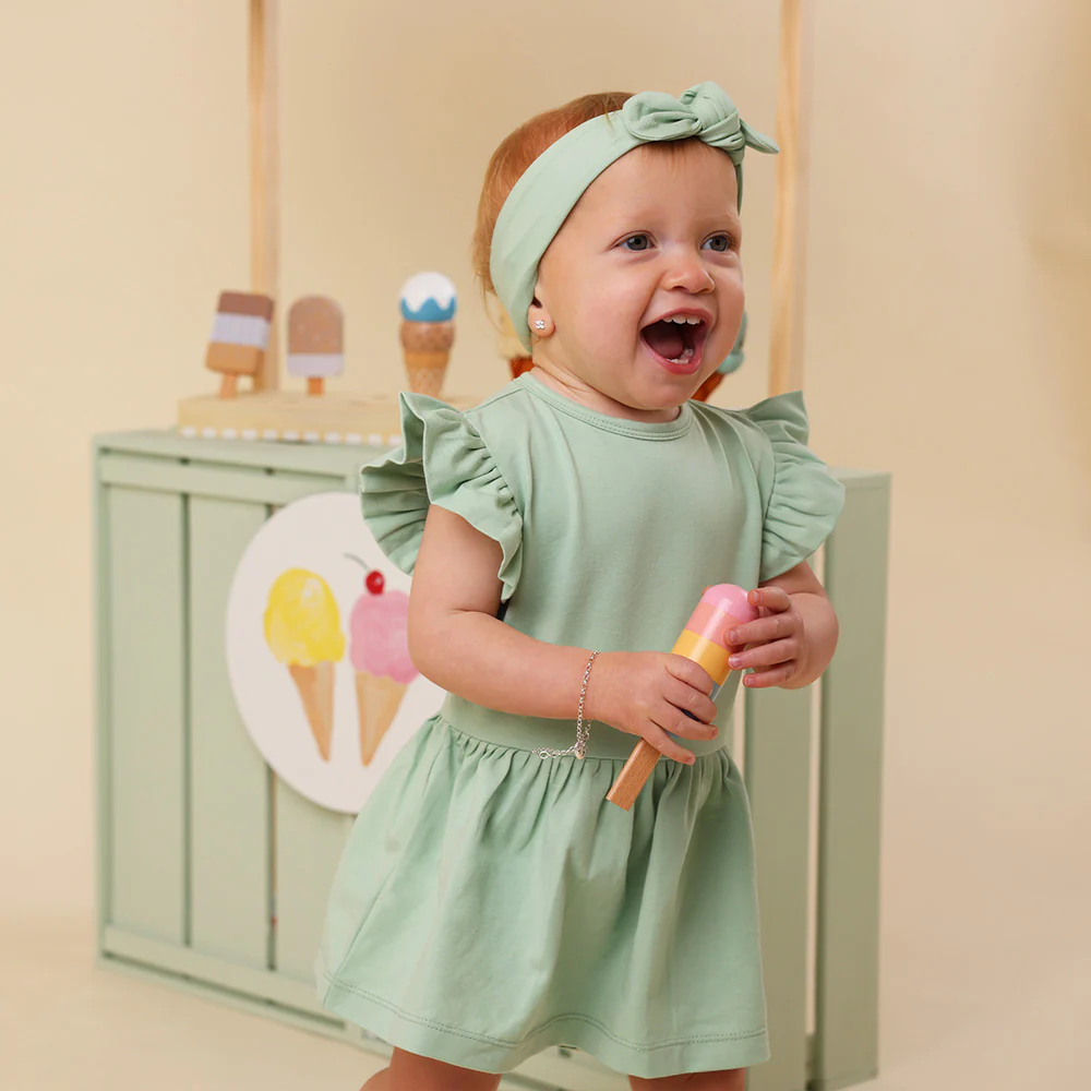 Mint Short Sleeve Organic Dress - Image 2