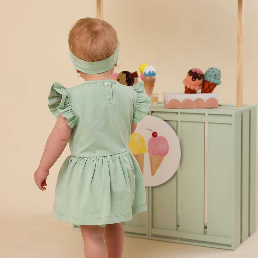 Mint Short Sleeve Organic Dress - Image 3