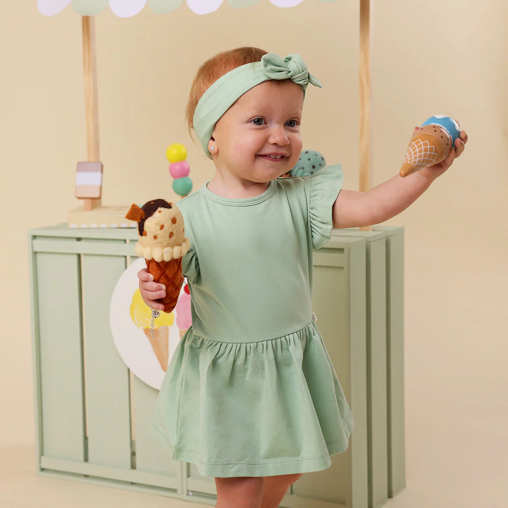 Mint Short Sleeve Organic Dress - Image 4