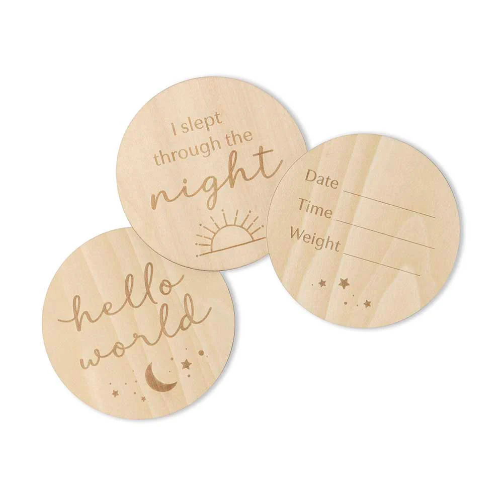 Sun & Moon Wooden Milestone Cards - Image 5