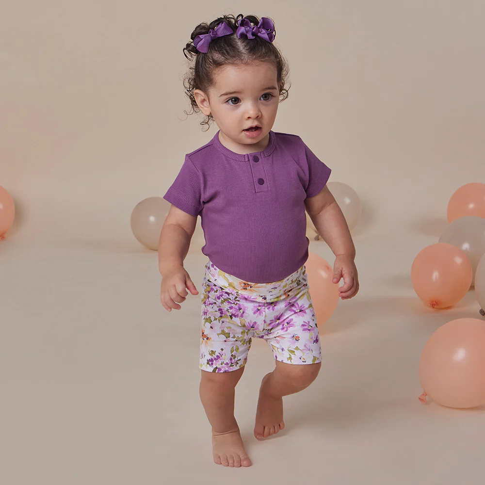 Mulberry Rib Short Sleeve Organic Bodysuit - Image 3