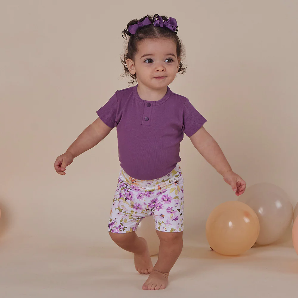 Mulberry Rib Short Sleeve Organic Bodysuit - Image 6