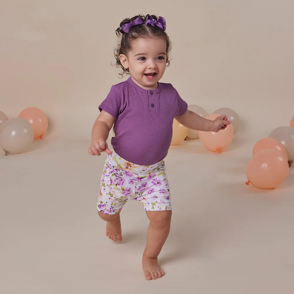 Mulberry Rib Short Sleeve Organic Bodysuit - Image 7