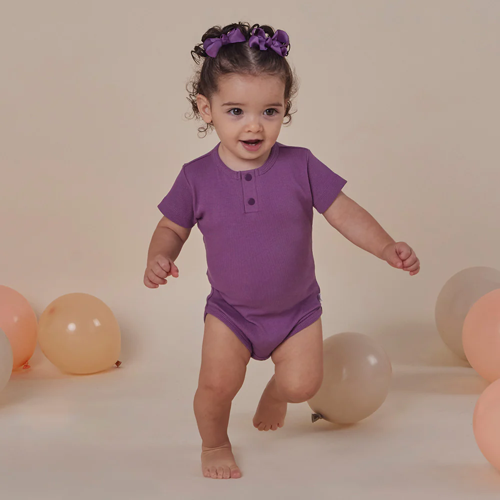 Mulberry Rib Short Sleeve Organic Bodysuit - Image 8