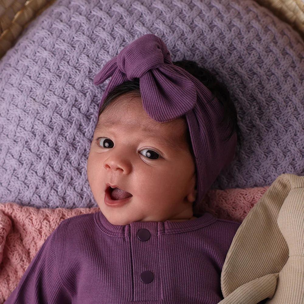 Mulberry Ribbed Organic Topknot - Image 3