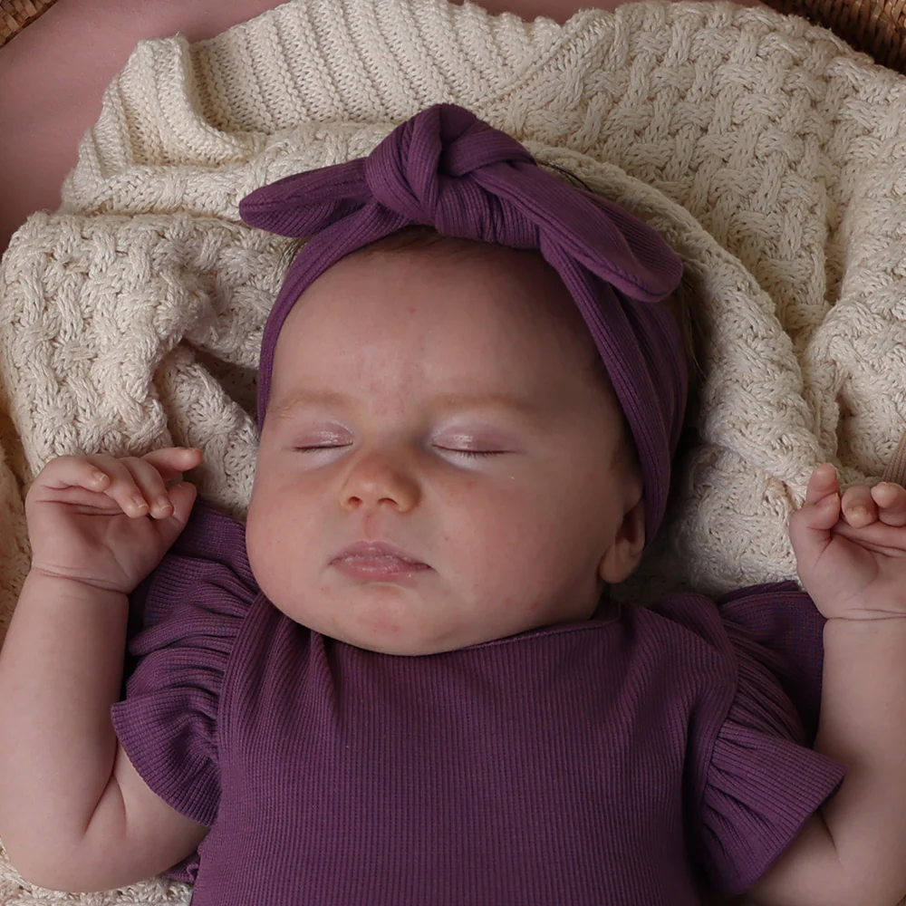 Mulberry Ribbed Organic Topknot - Image 5