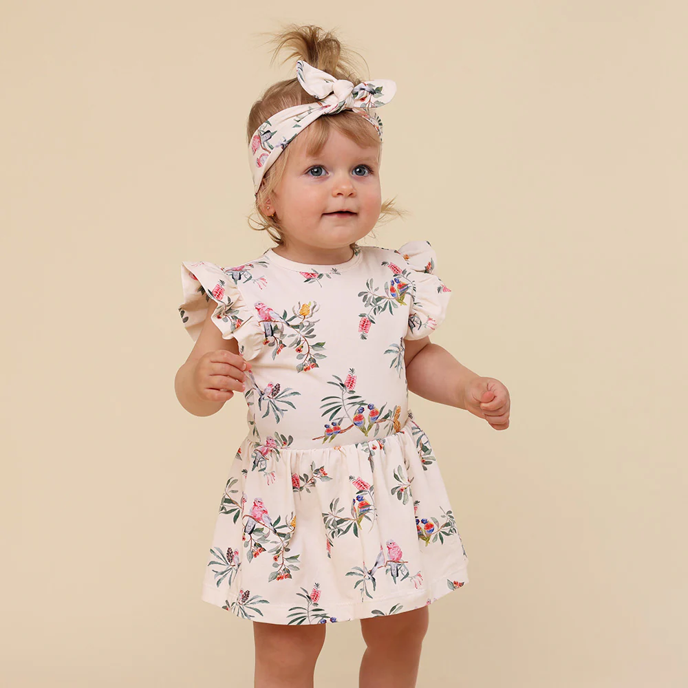 Native Bird Short Sleeve Organic Dress - Image 3
