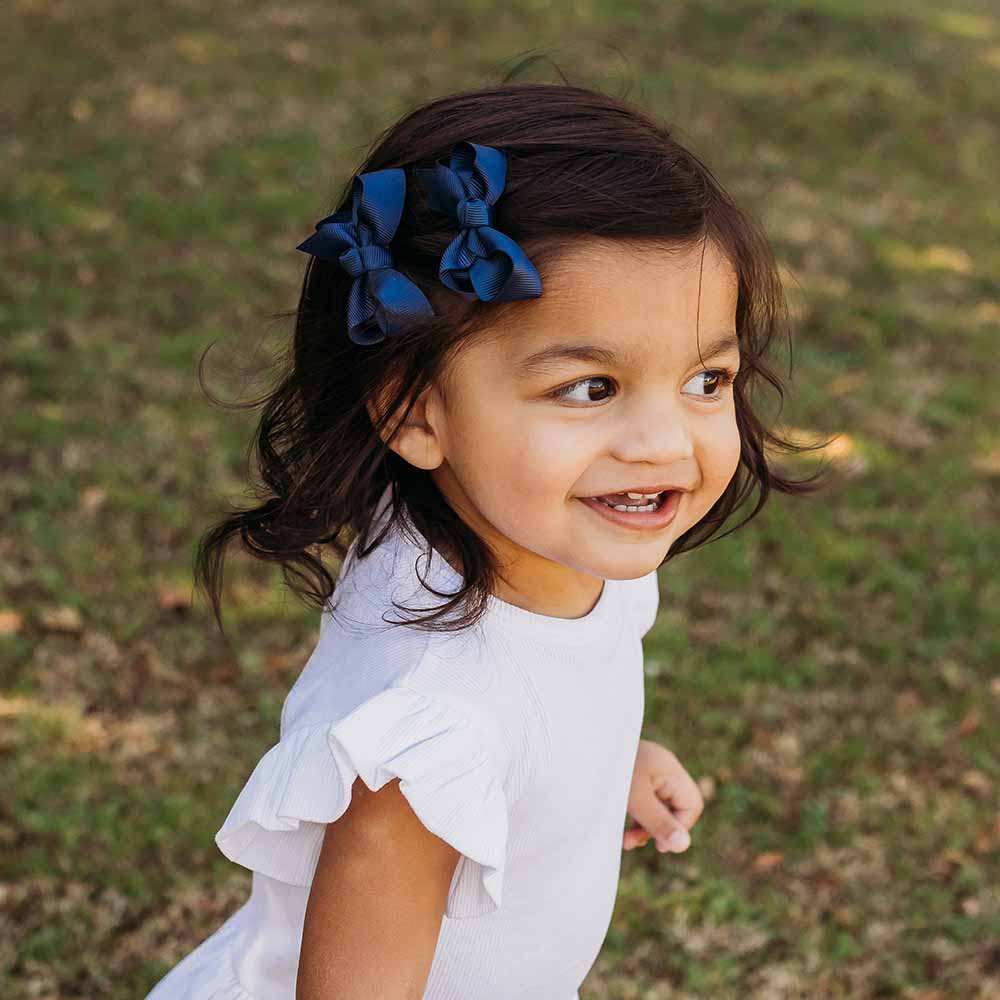 Navy Blue Piggy Tail Hair Clips - Pair - Image 5