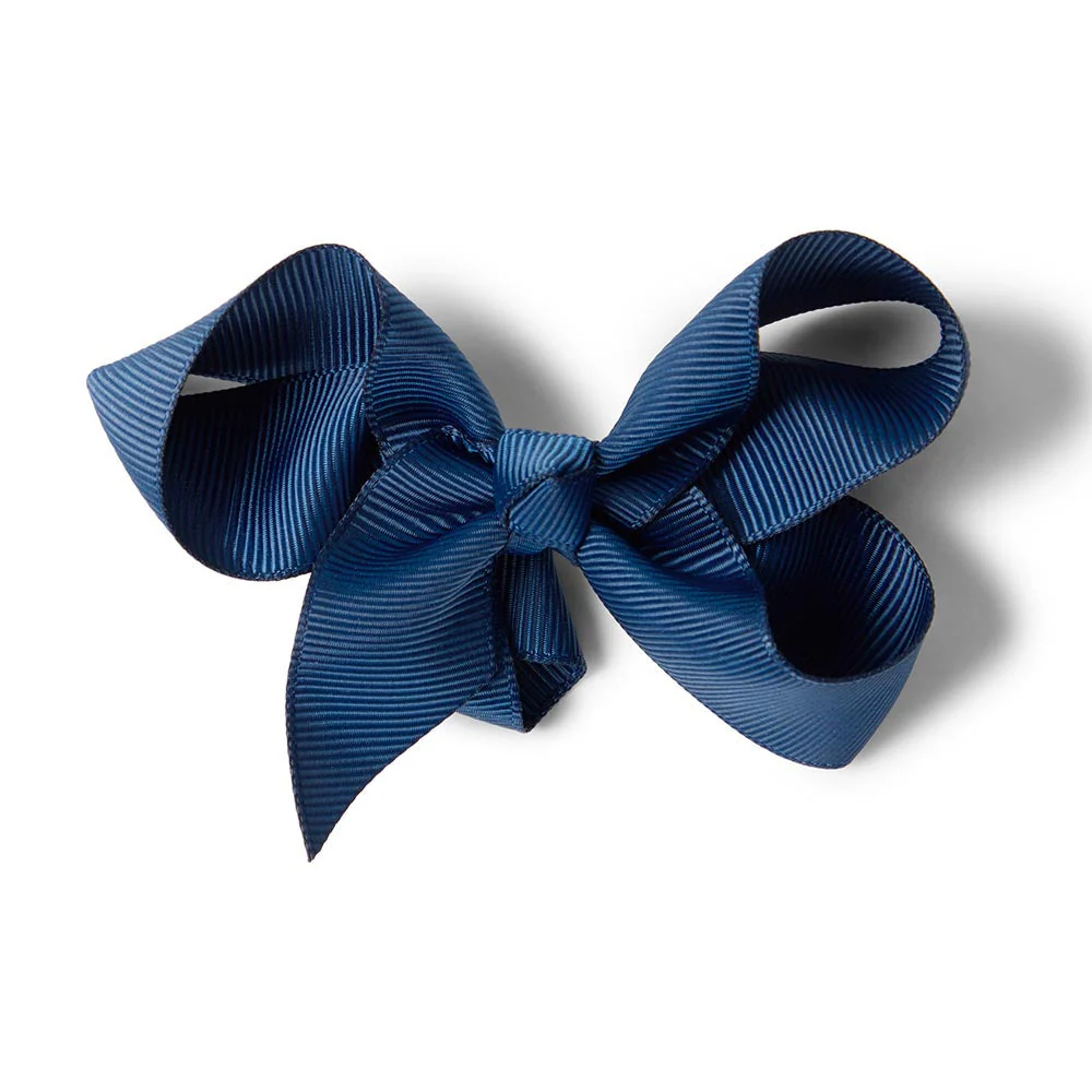 Navy Blue Bow Hair Clip - Image 2
