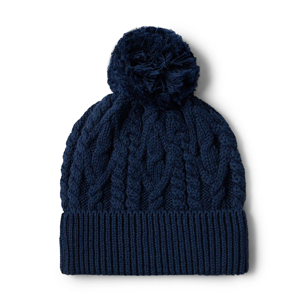 Navy Organic Baby Knit Beanie - Image 7