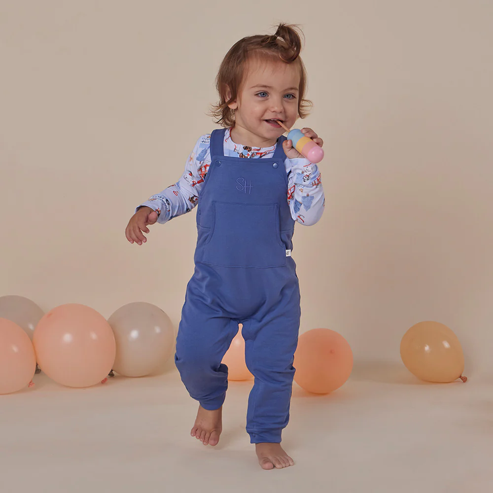 Navy Organic Joey Overalls - Image 3