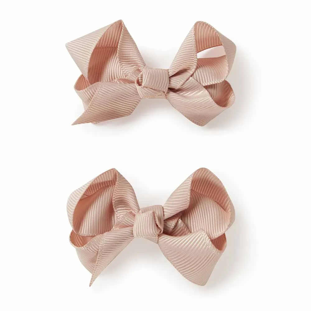 Nude Piggy Tail Hair Clips - Pair - Image 2