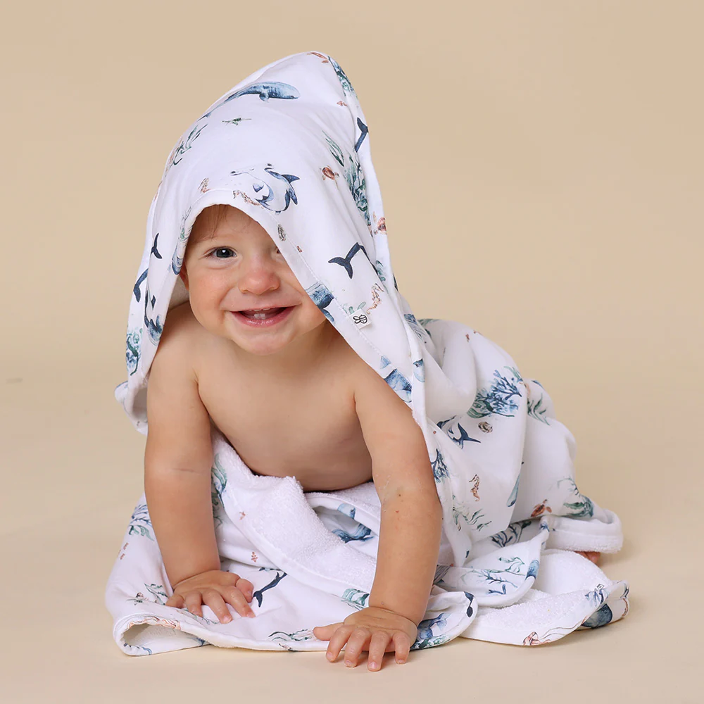 Ocean Organic Baby Towel & Wash Cloth Set - Image 5