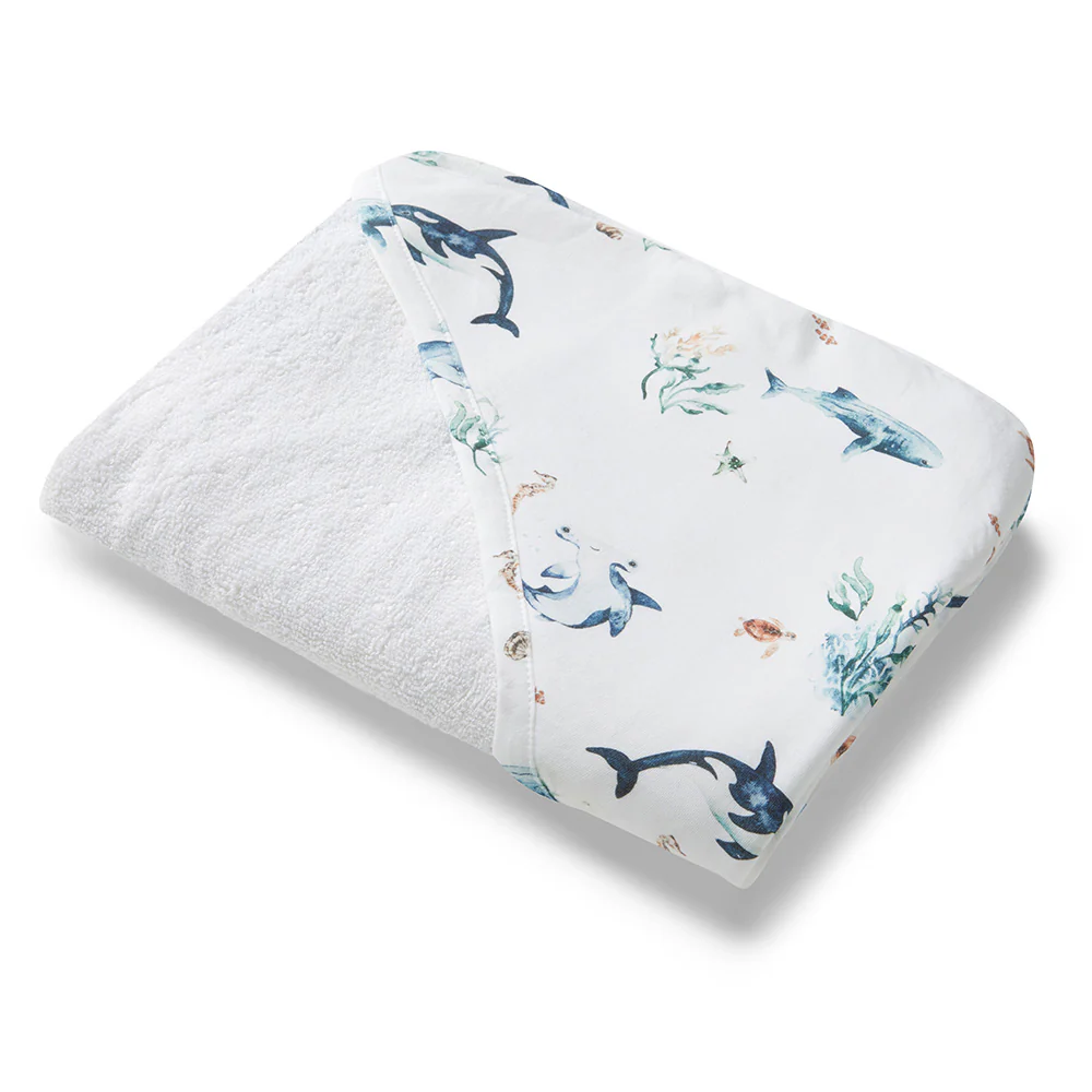 Ocean Organic Baby Towel & Wash Cloth Set - Image 6
